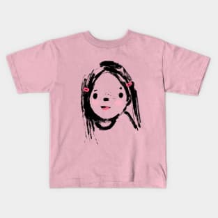 Graphic Girl Sketch Kids T-Shirt